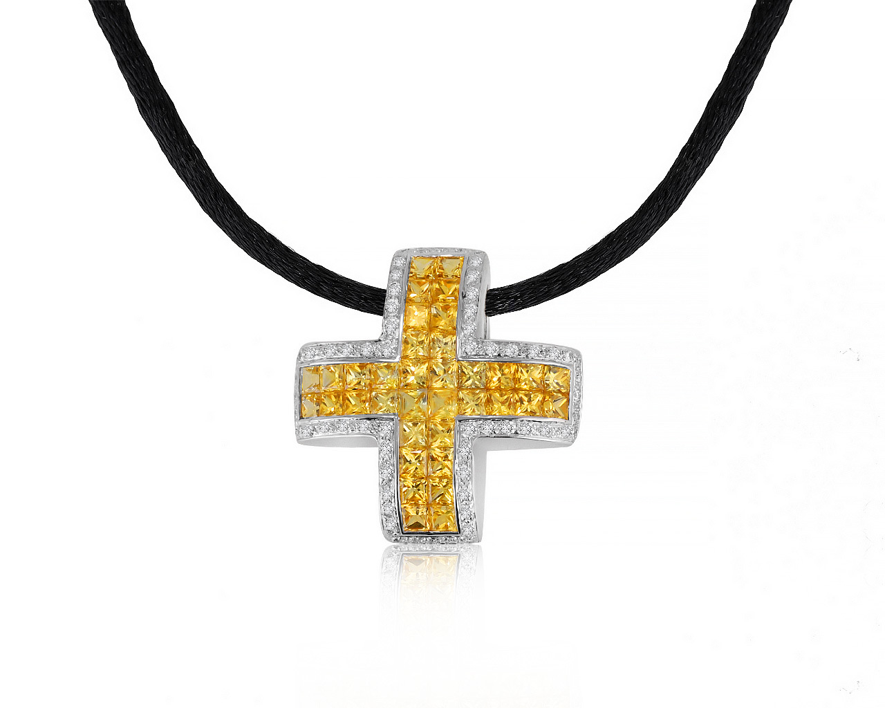 Потрясающий золотой кулон с сапфирами 2.54ct 270421/4