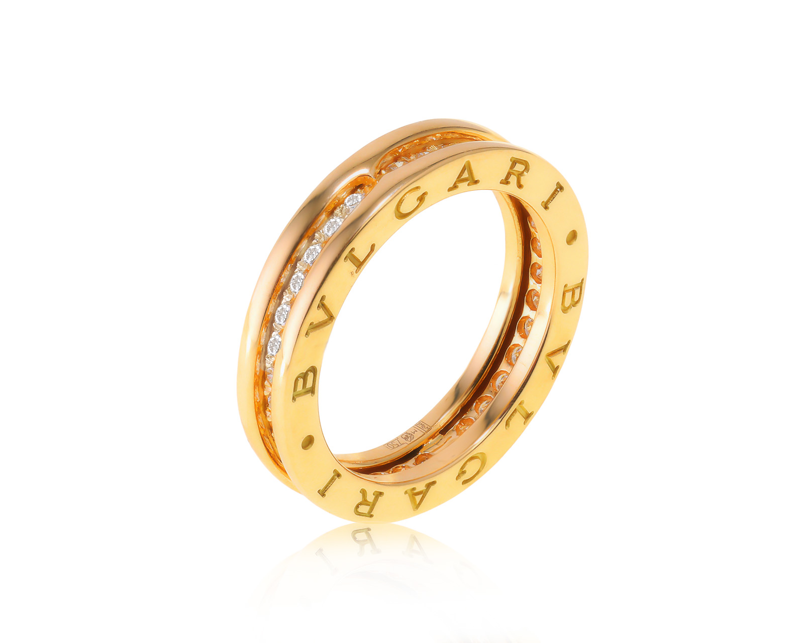 Оригинальное золотое кольцо Bvlgari B.Zero1 100123/6