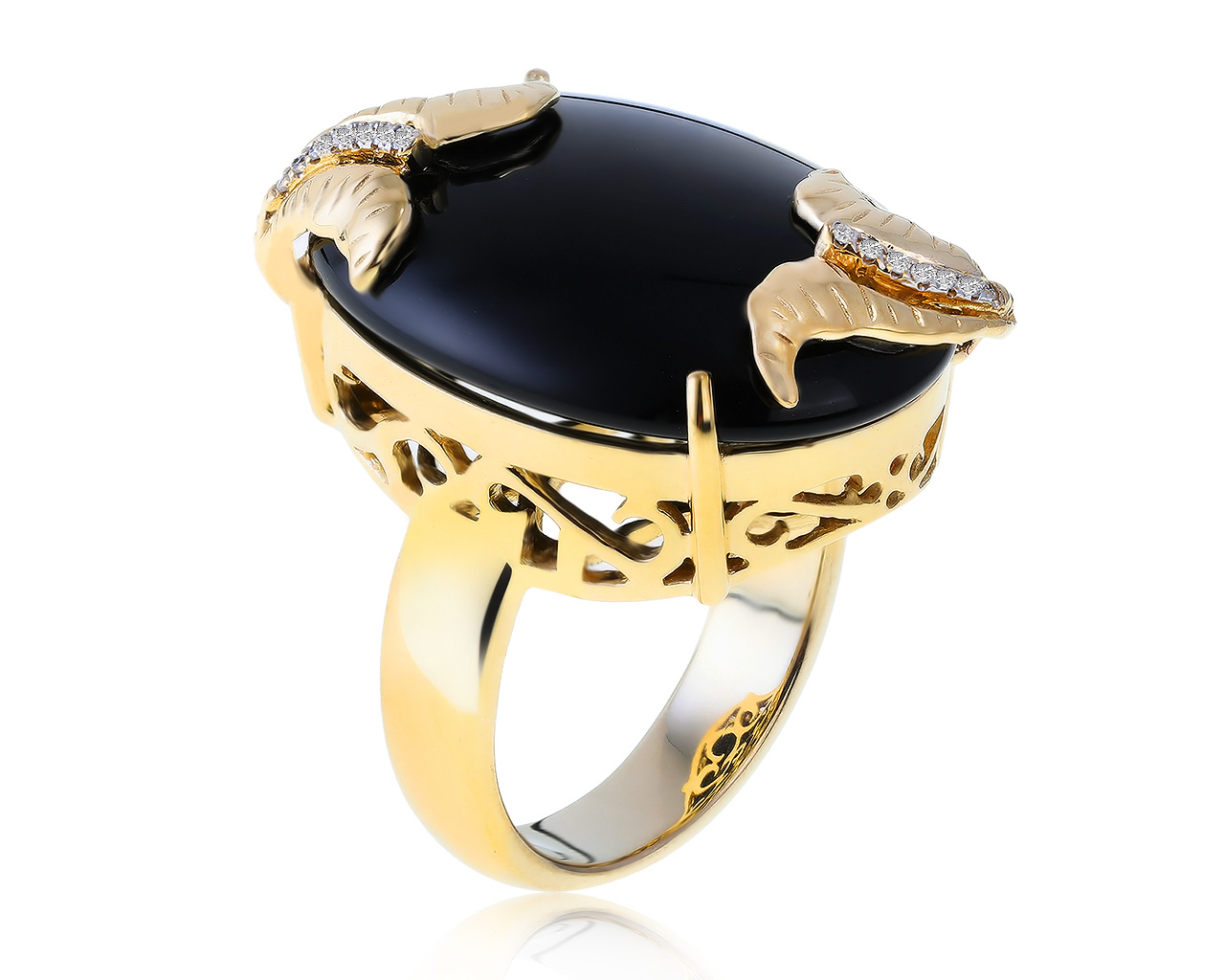 Итальянское золотое кольцо с ониксом 15.58ct 150421/12