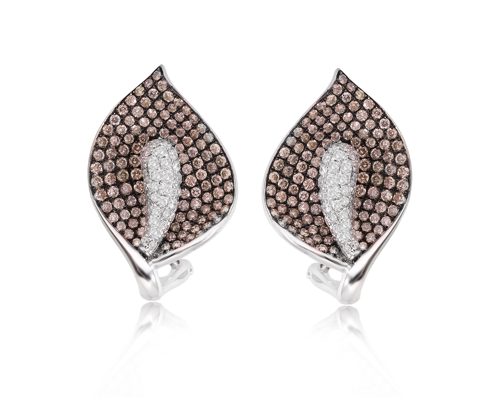 Золотые серьги с бриллиантами 1.67ct 201025/1