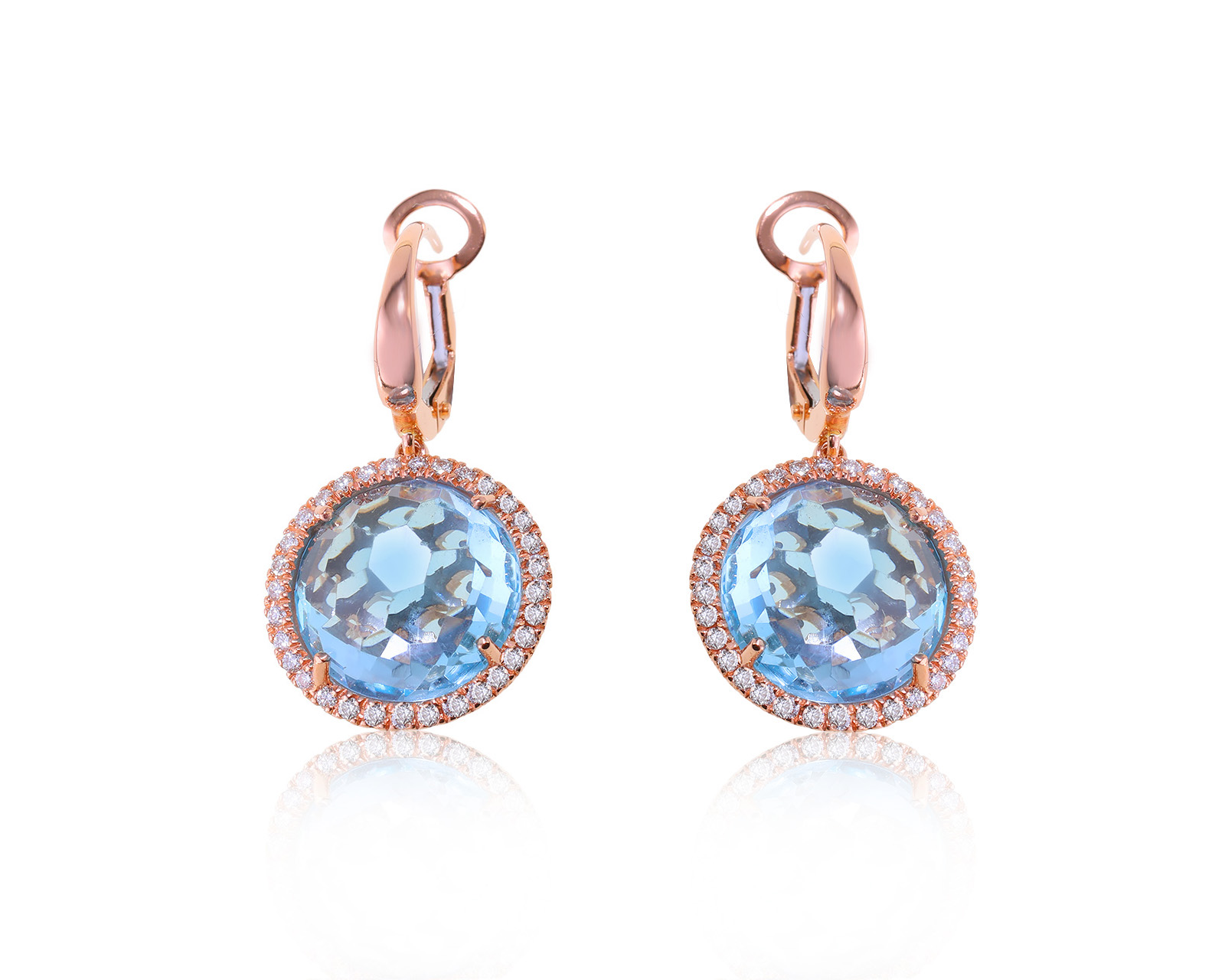 Оригинальные золотые серьги c топазами 20.00ct Zoccai 290623/1 Оригинальные золотые серьги c топазами 20.00ct Zoccai 290623/1