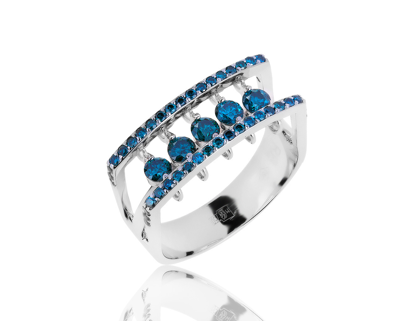 Оригинальное золотое кольцо с бриллиантами 0.77ct Roberto Bravo 270619/5