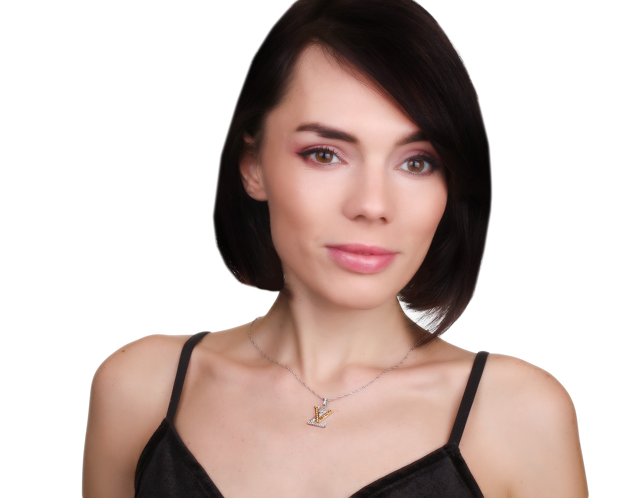 Итальянский золотой кулон с бриллиантами 0.40ct