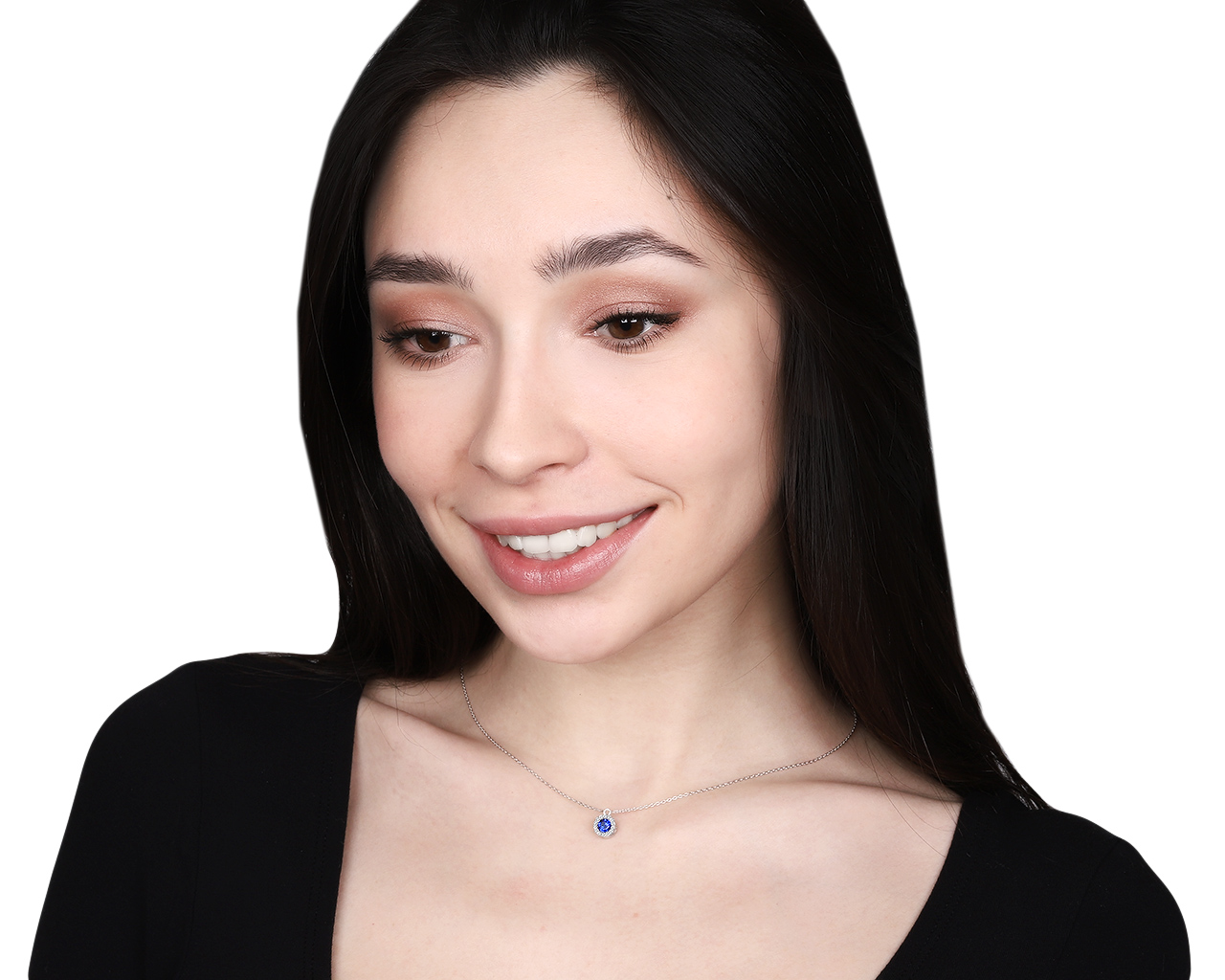 Оригинальный золотой кулон с цирконами Roberto Bravo