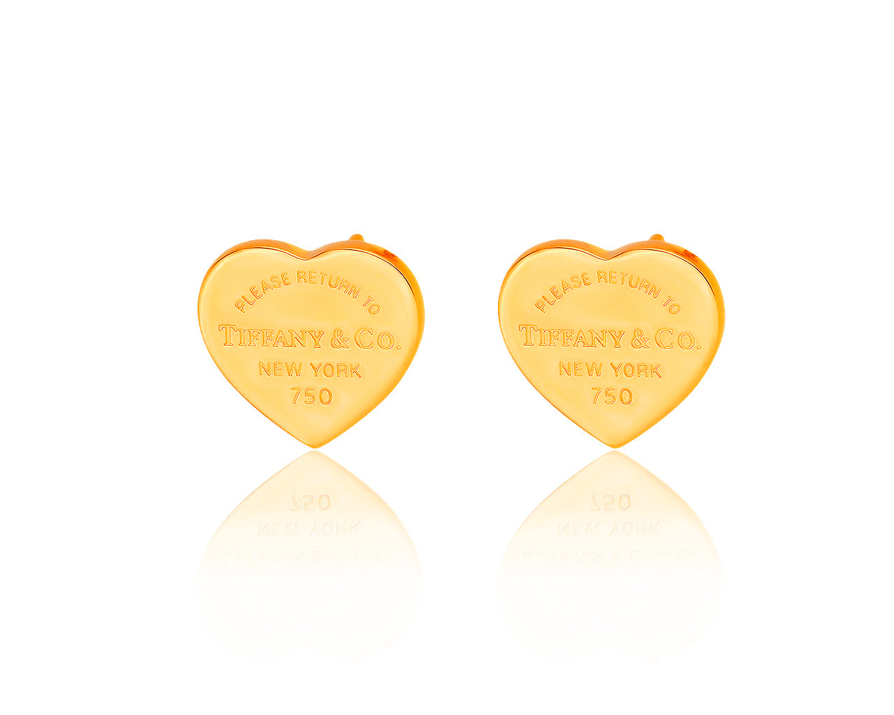 Идеальные золотые серьги Tiffany&Co 010819/17