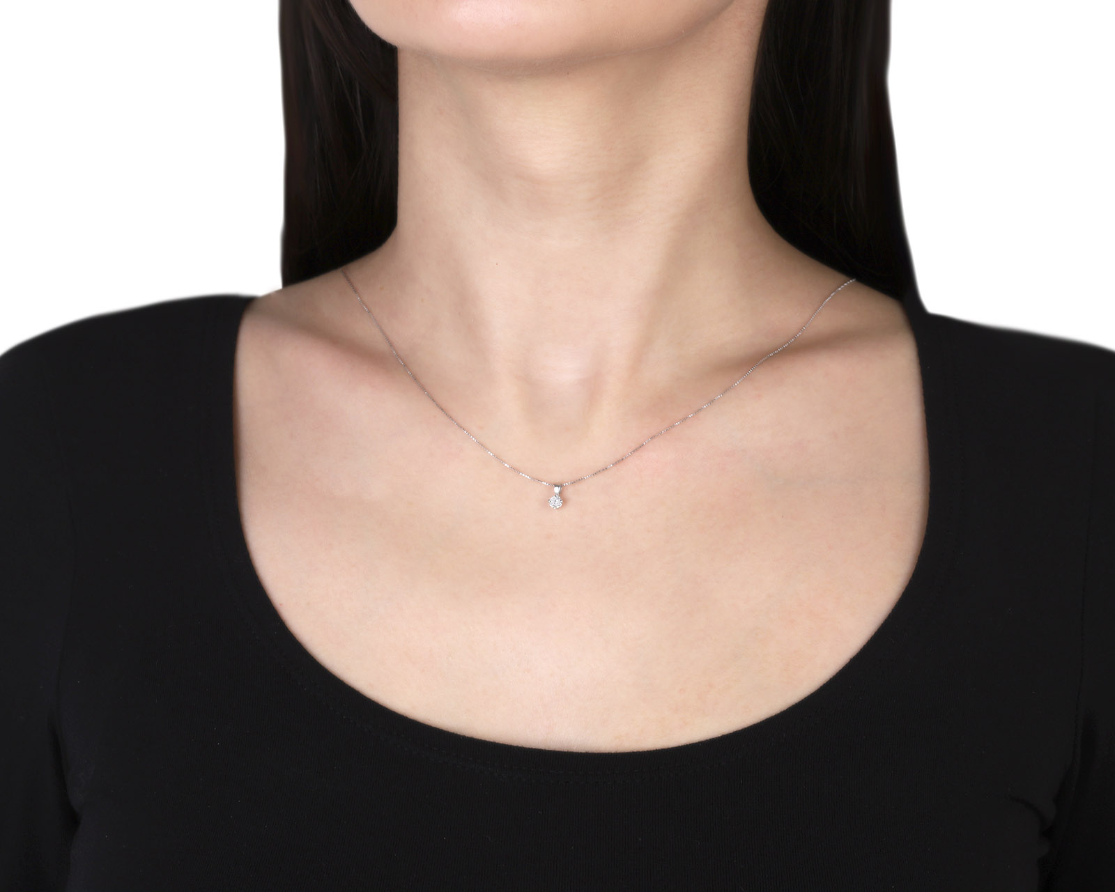 Оригинальный золотой кулон с бриллиантом 0.16ct Yakubov