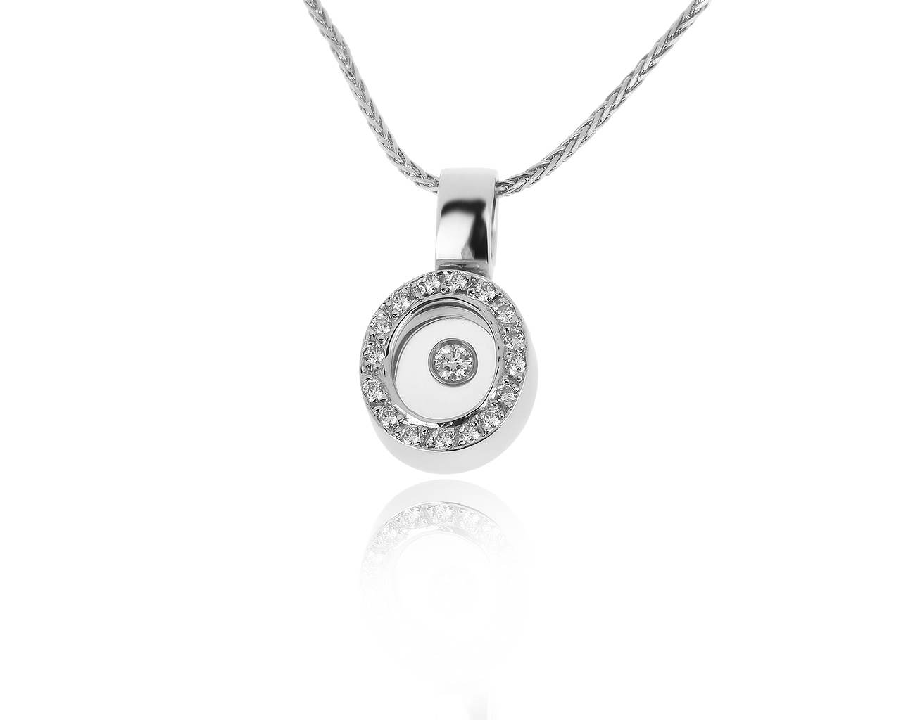 Изящный золотой кулон с бриллиантами 0.25ct 110119/11