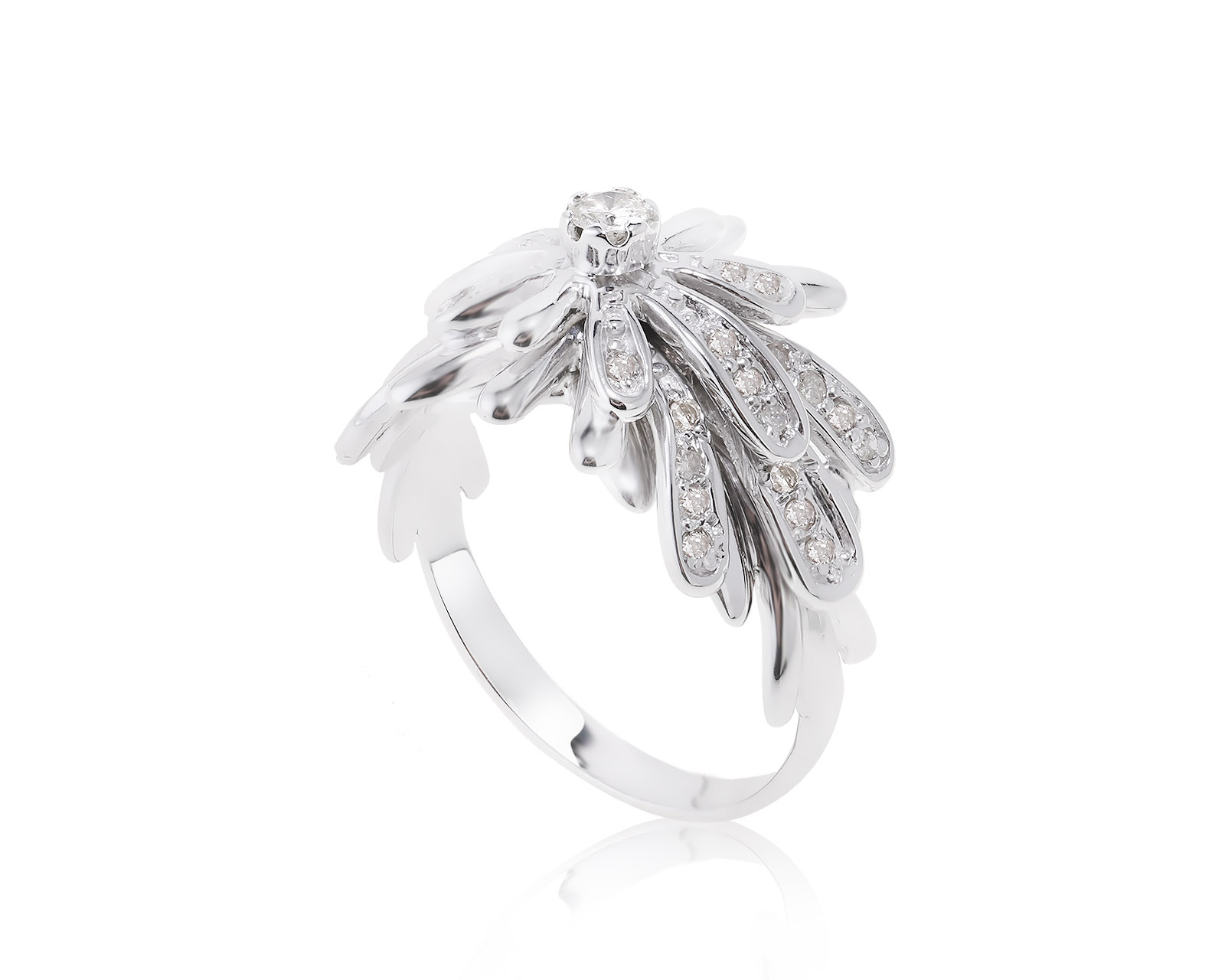 Чарующее золотое кольцо с бриллиантами 0.26ct 301022/6