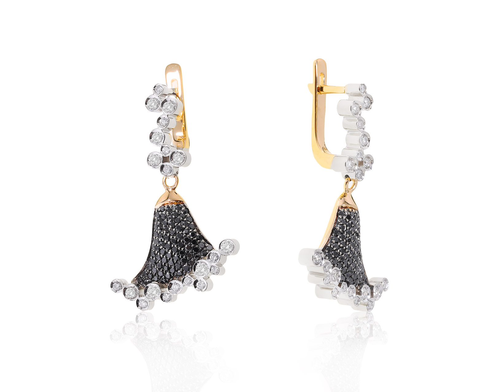 Прекрасные золотые серьги с бриллиантами 1.07ct 301022/10