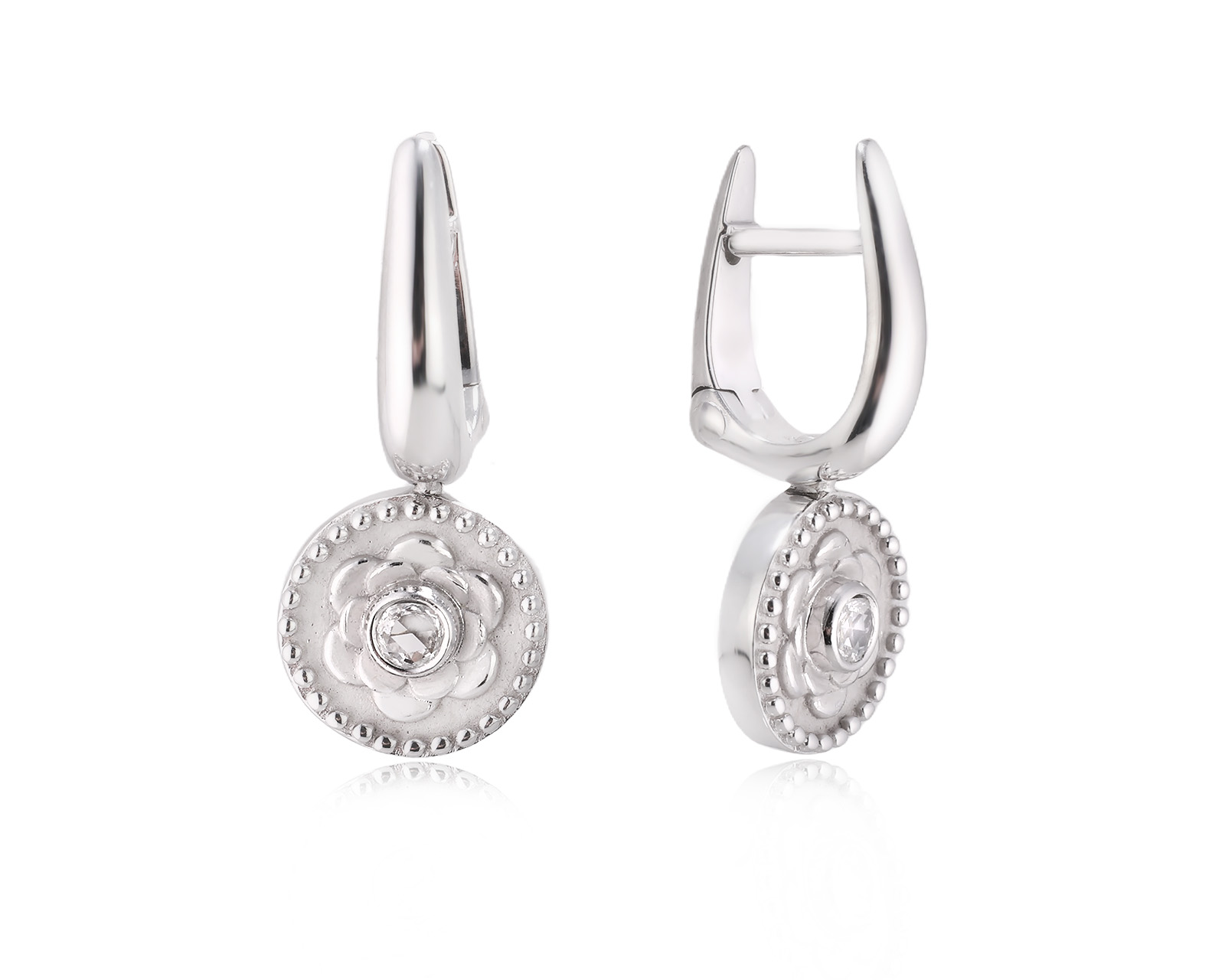 Оригинальные золотые серьги Carrera y Carrera Flower