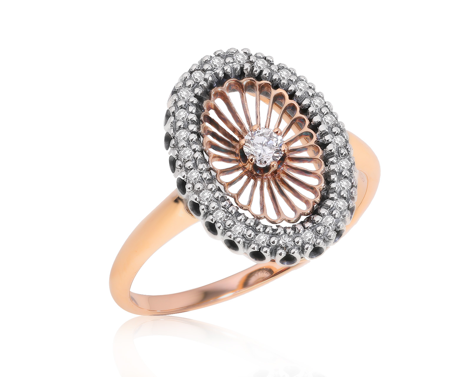 Золотое кольцо с бриллиантами 0.20ct