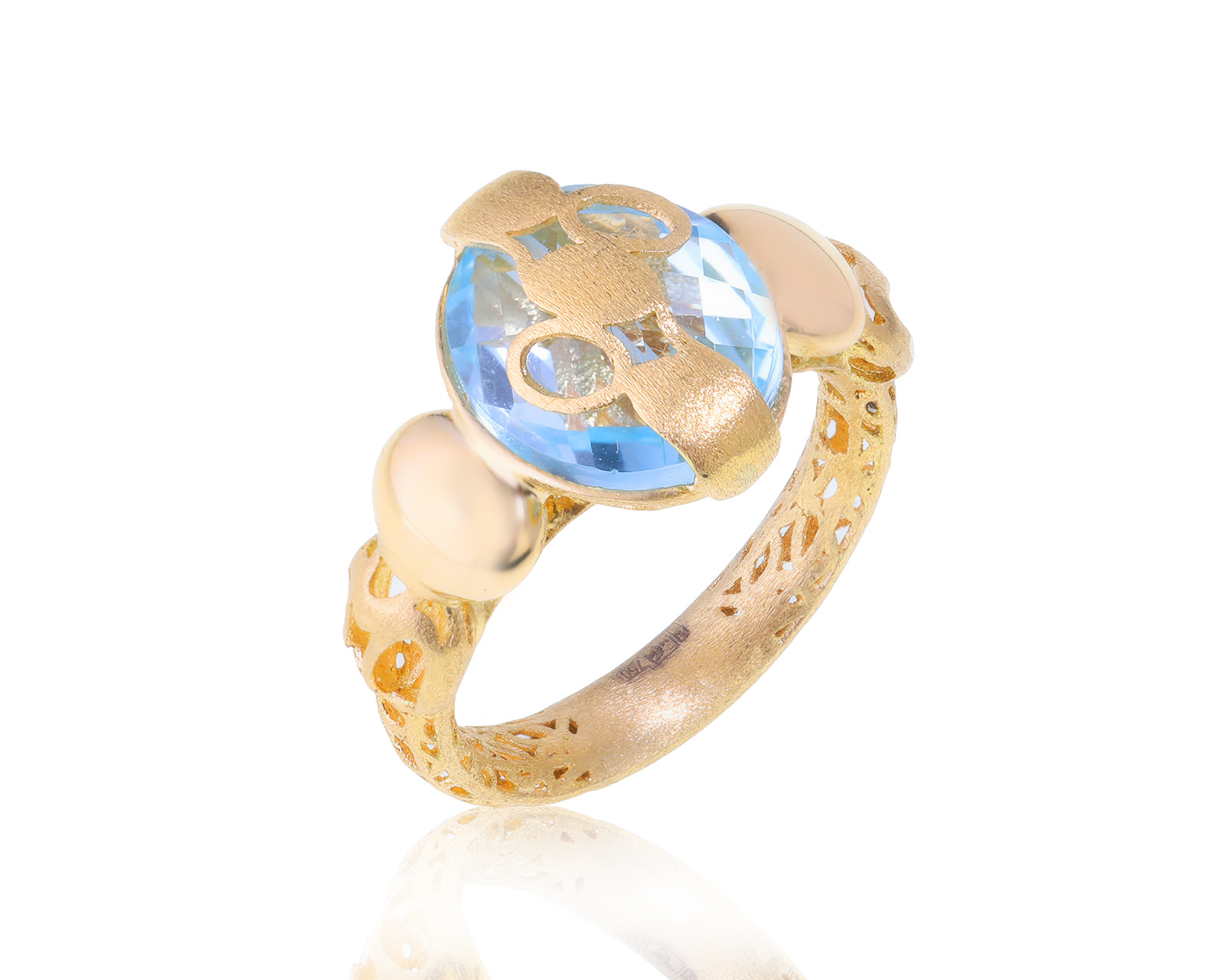 Оригинальное золотое кольцо с топазом 4.55ct Chiampesan 240822/2
