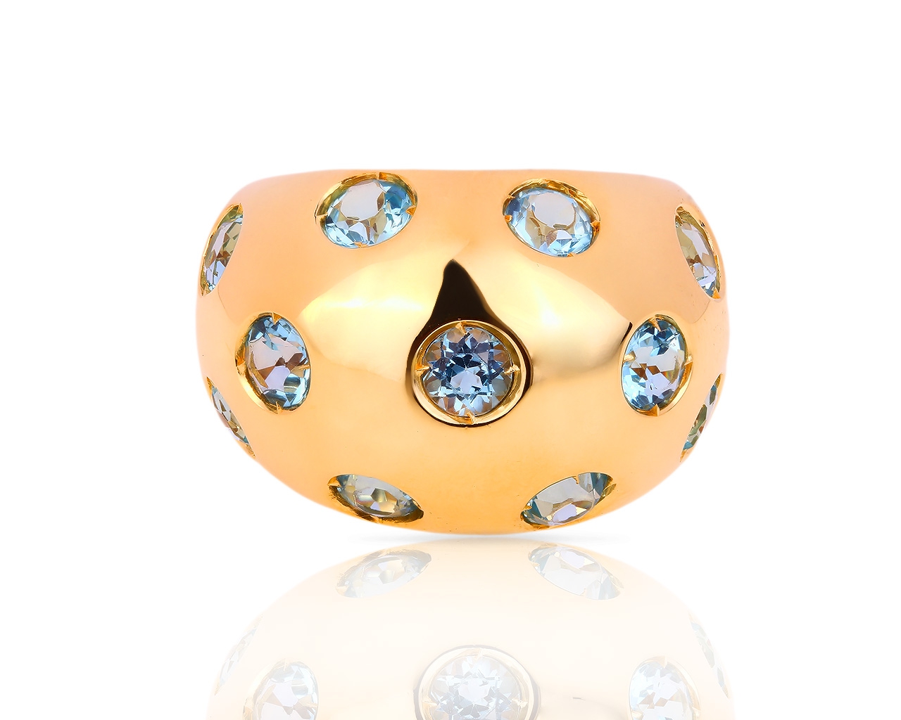 Чудесное золотое кольцо с топазами 290518/13