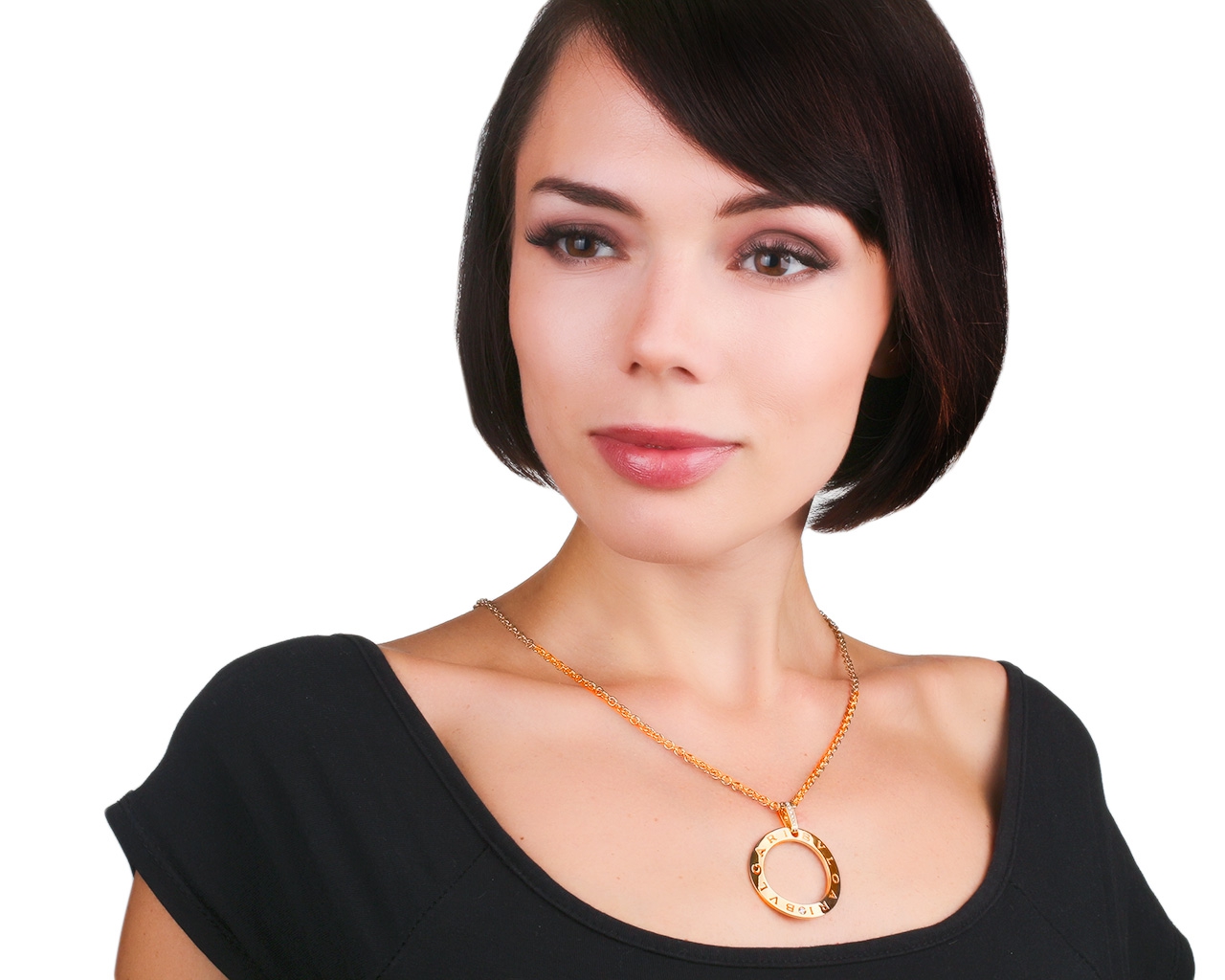  Оригинальный золотой кулон с бриллиантами 0.22ct Bvlgari