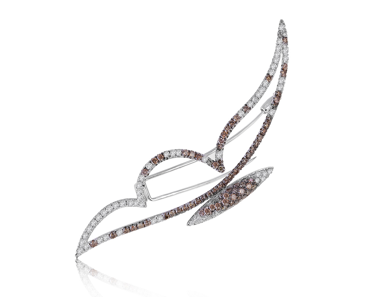 Оригинальная золотая брошь с бриллиантами 3.40ct Roberta Porrati 260121/8