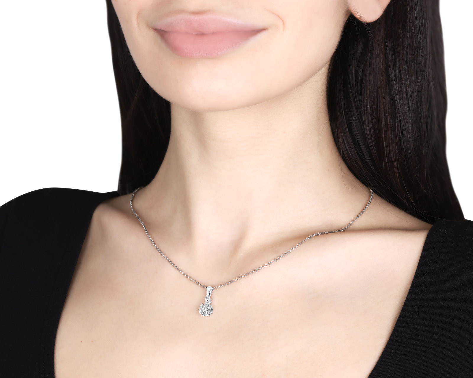 Итальянский золотой кулон с бриллиантами 0.43ct