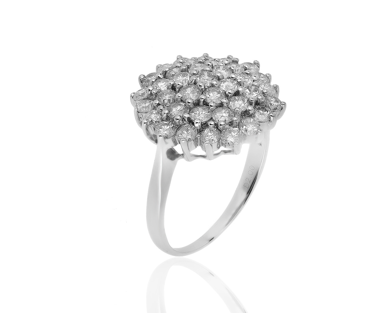 Эксклюзивное золотое кольцо с бриллиантами 1.87ct 290719/1