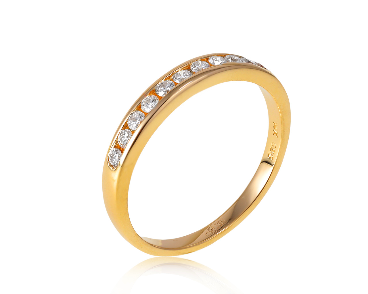 Красивое золотое кольцо с бриллиантами 0.23ct 051120/7