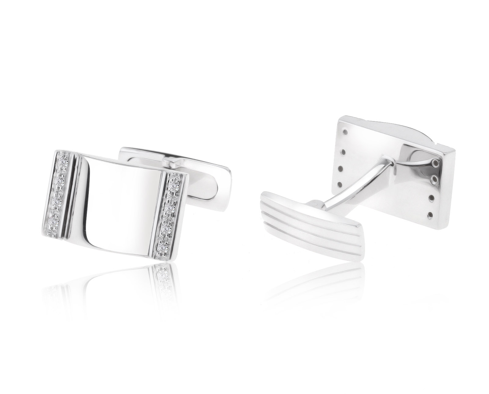 Оригинальные золотые запонки с бриллиантами 0.20ct Gianni Lazzaro 200721/2 Оригинальные золотые запонки с бриллиантами 0.20ct Gianni Lazzaro 200721/2