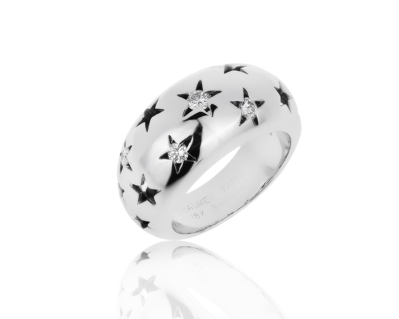Оригинальное золотое кольцо с бриллиантами 0.28ct Chaumet 281019/4