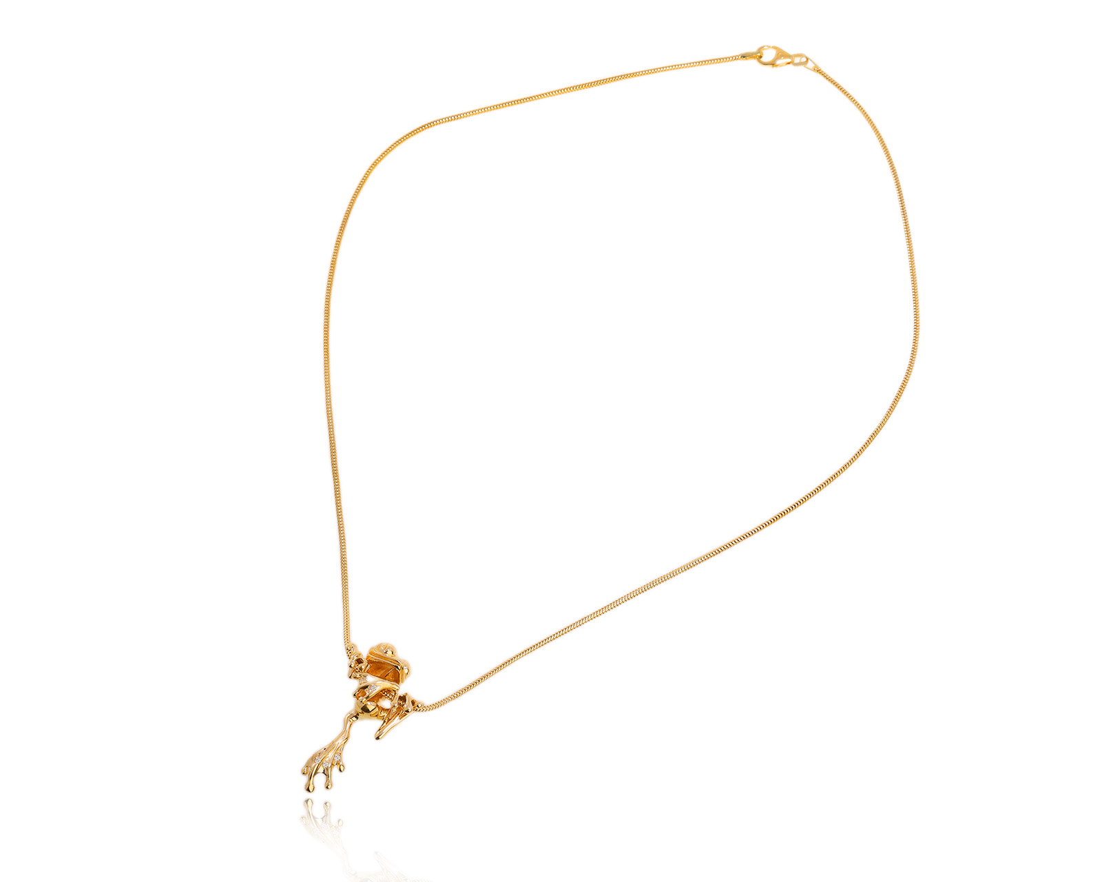 Золотой кулон с бриллиантами 0.03ct