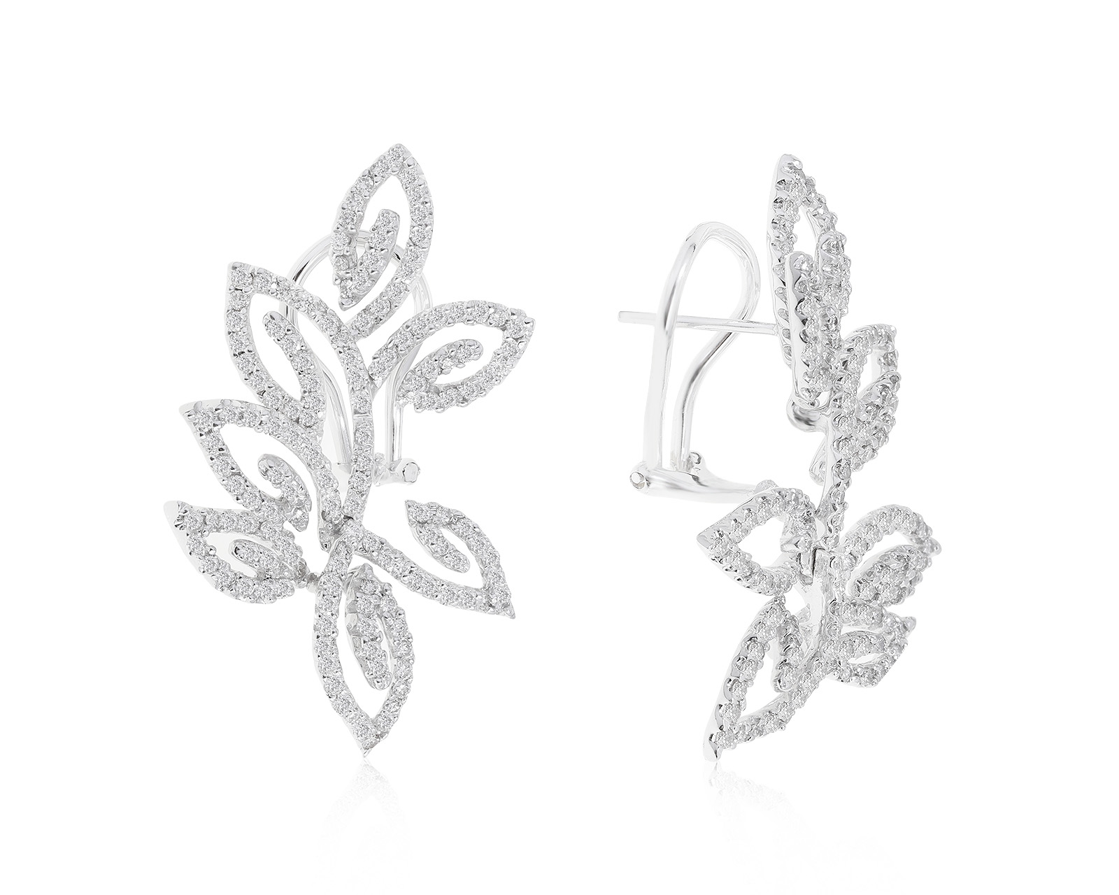 Превосходные золотые серьги с бриллиантами 2.45ct 111219/09