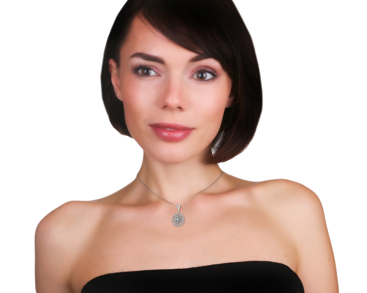 Изумительный золотой кулон с бриллиантами 0.50ct