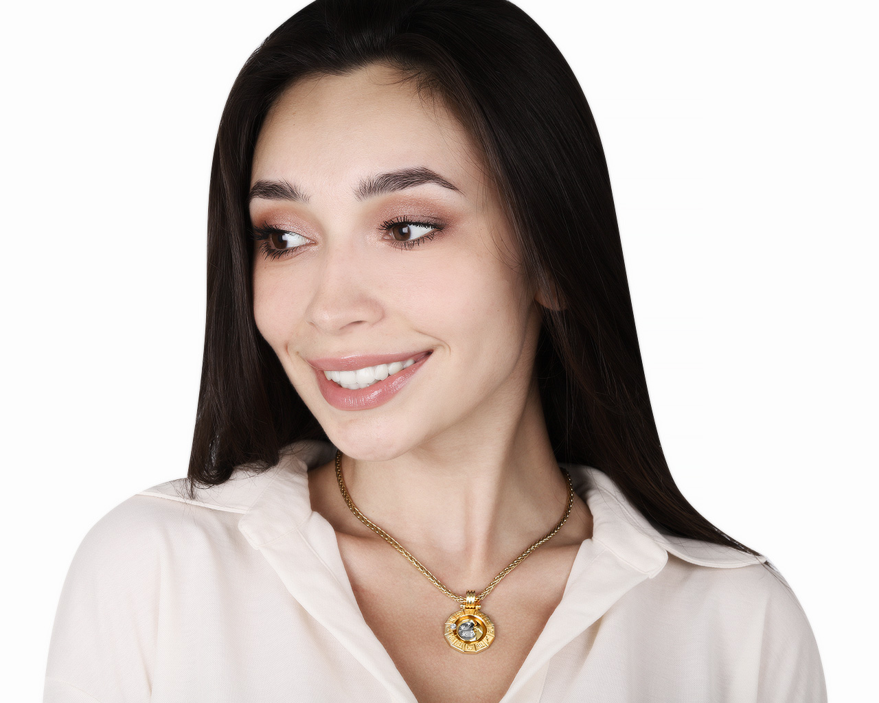 Оригинальный золотой кулон с бриллиантами 0.08ct L'Arpa