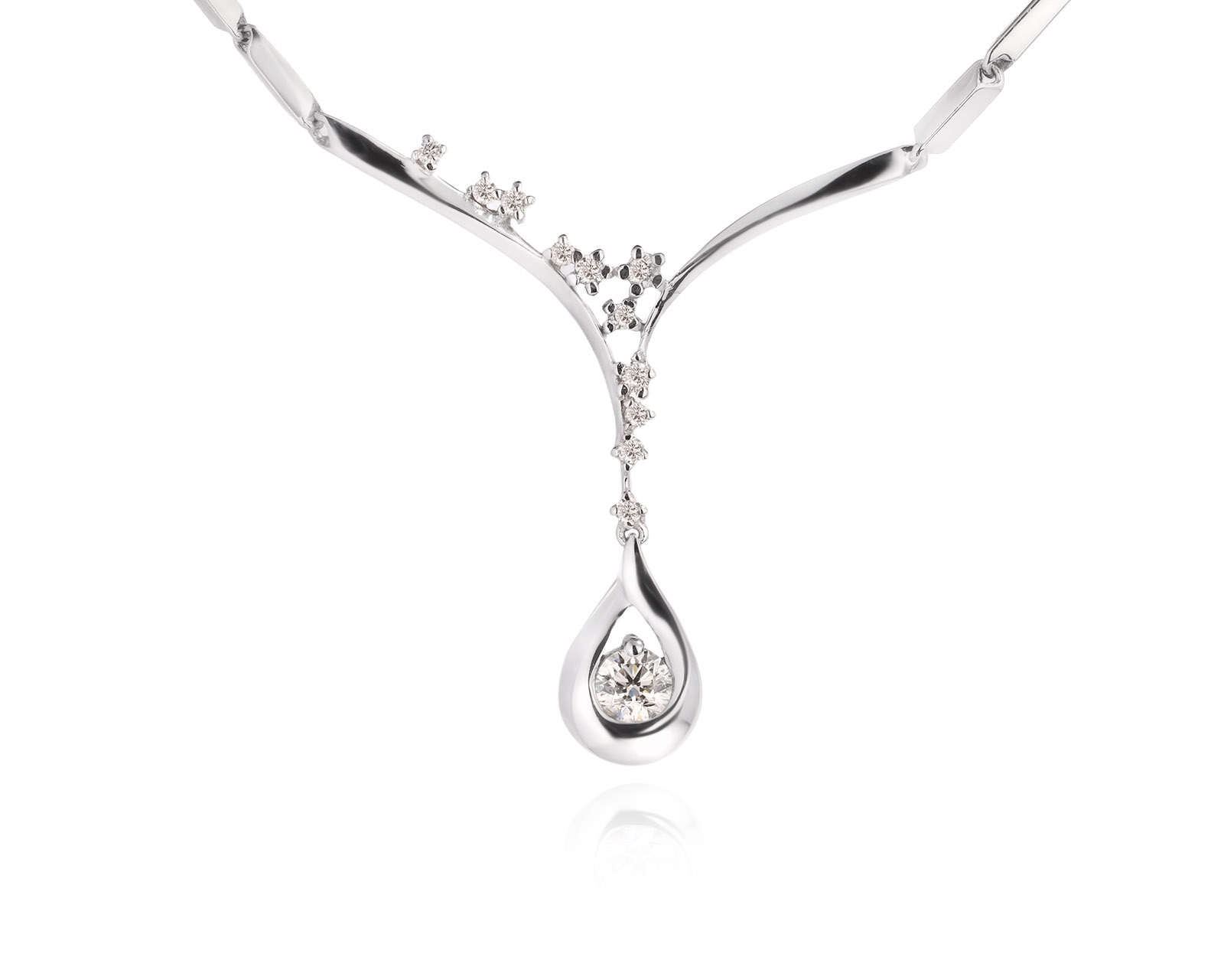 Золотое колье с бриллиантами 0.45ct 141225/13