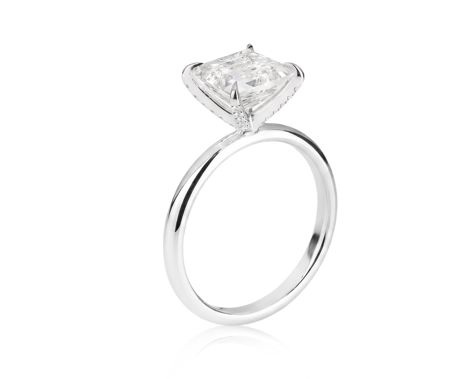 Платиновое кольцо с бриллиантами 2.60ct