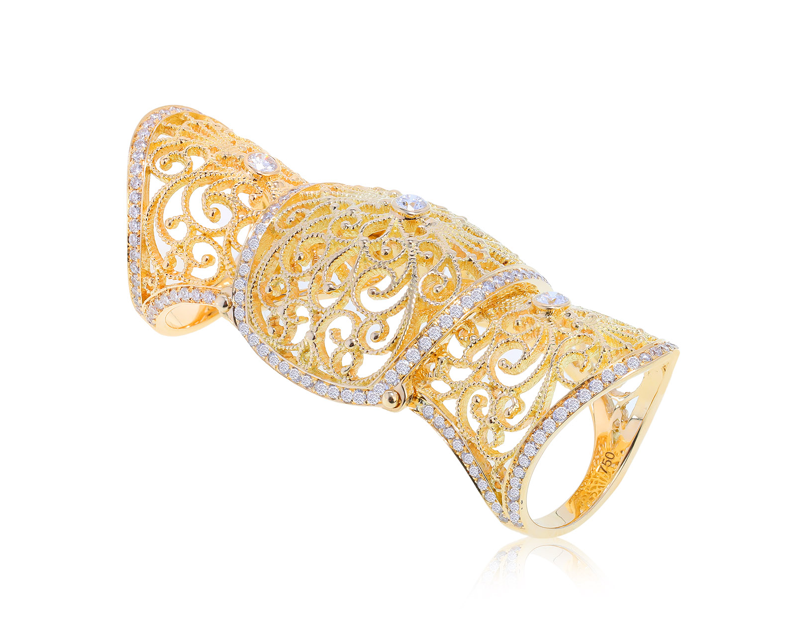 Оригинальное золотое кольцо с бриллиантами 2.13ct Yanush Gioielli 141022/2