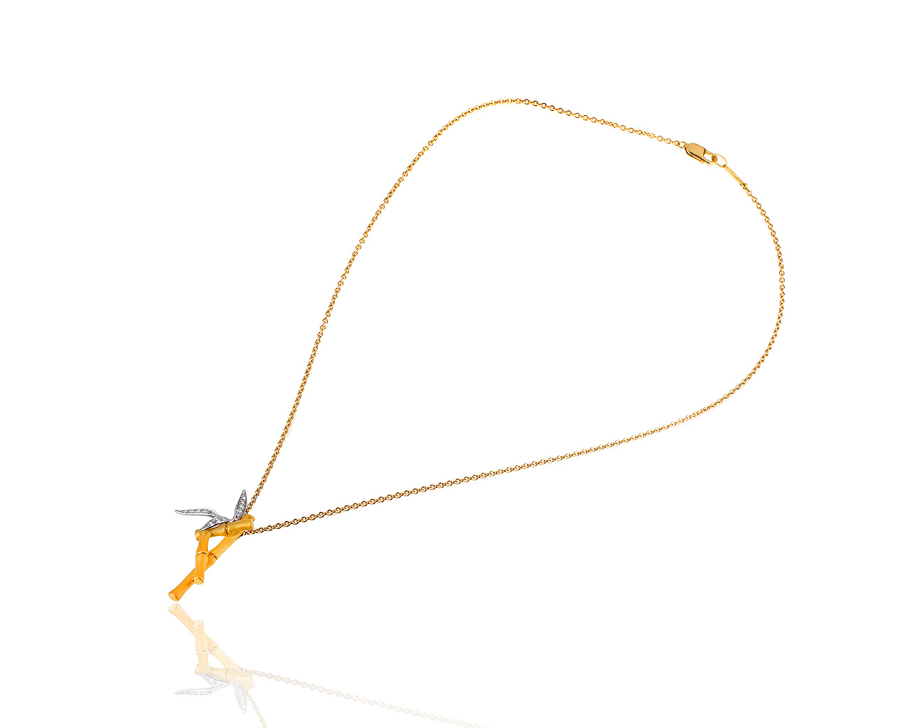 Изящная золотая подвеска с бриллиантами Carrera y Carrera Bambu