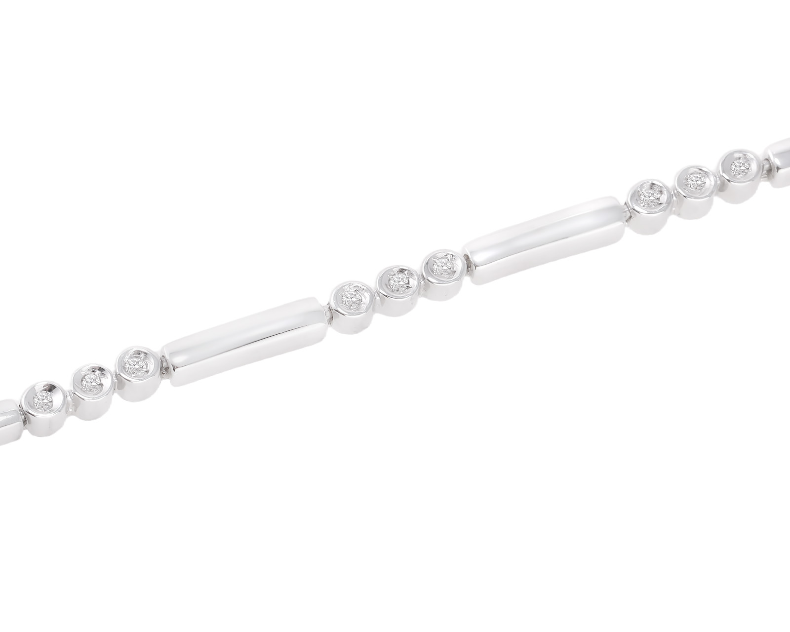 Золотой браслет с бриллиантами 0.15ct