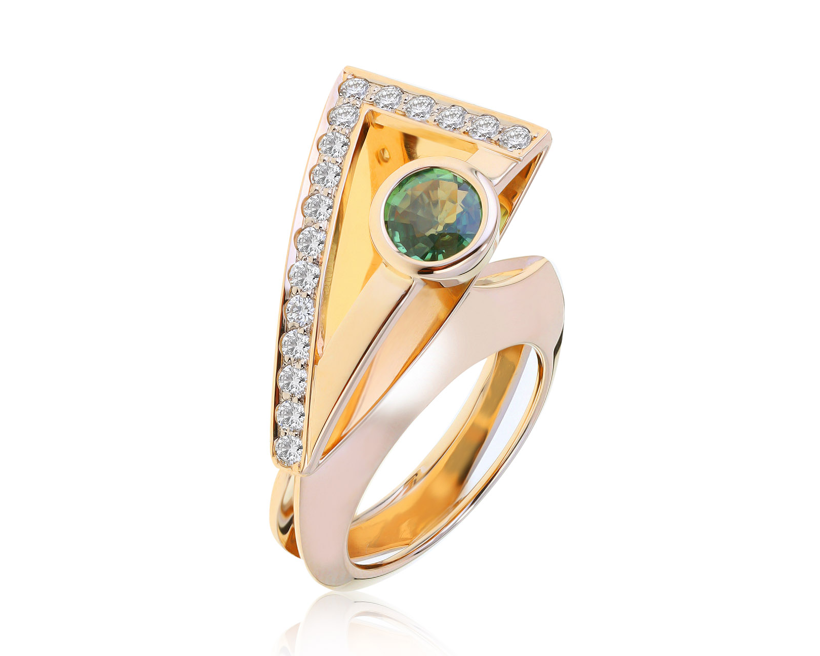 Изысканное золотое кольцо с сапфиром 0.91ct 270921/1