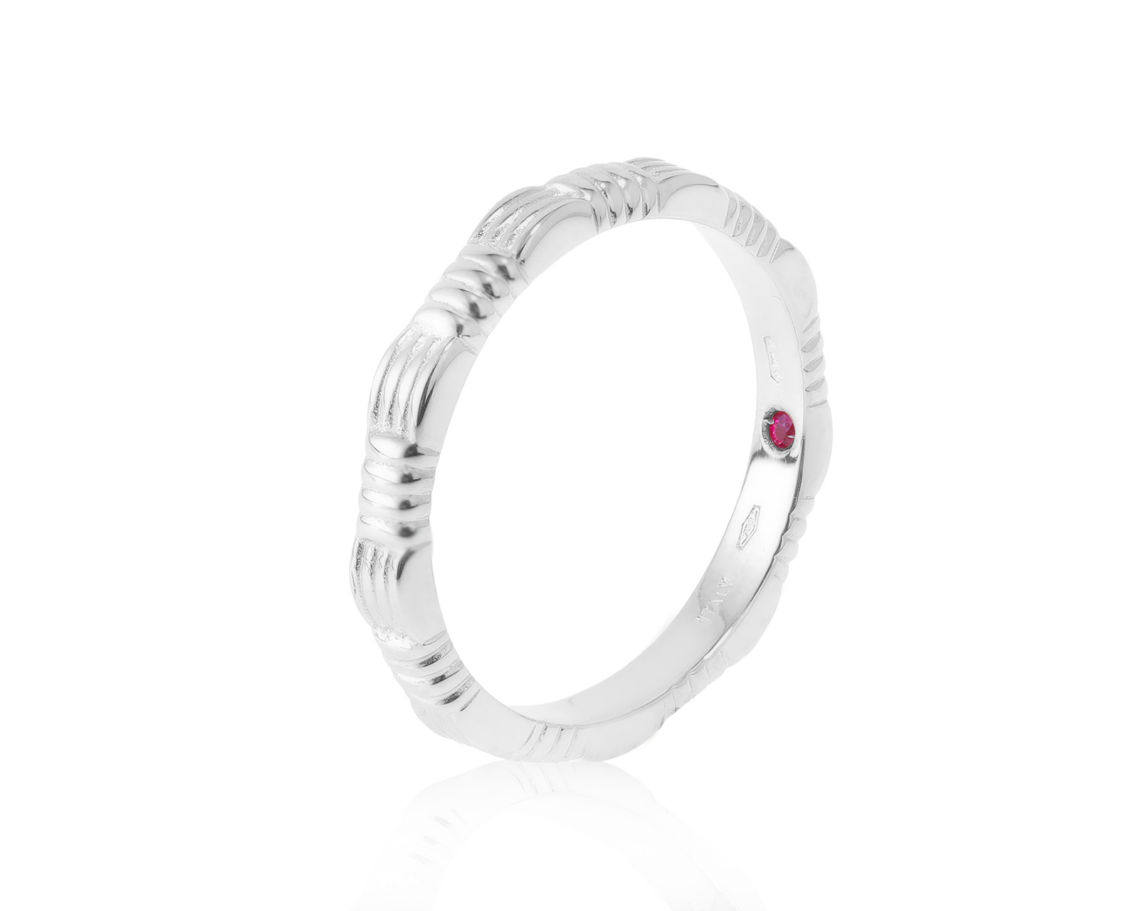Оригинальное золотое кольцо с рубином 0.02ct Roberto Coin 261222/1