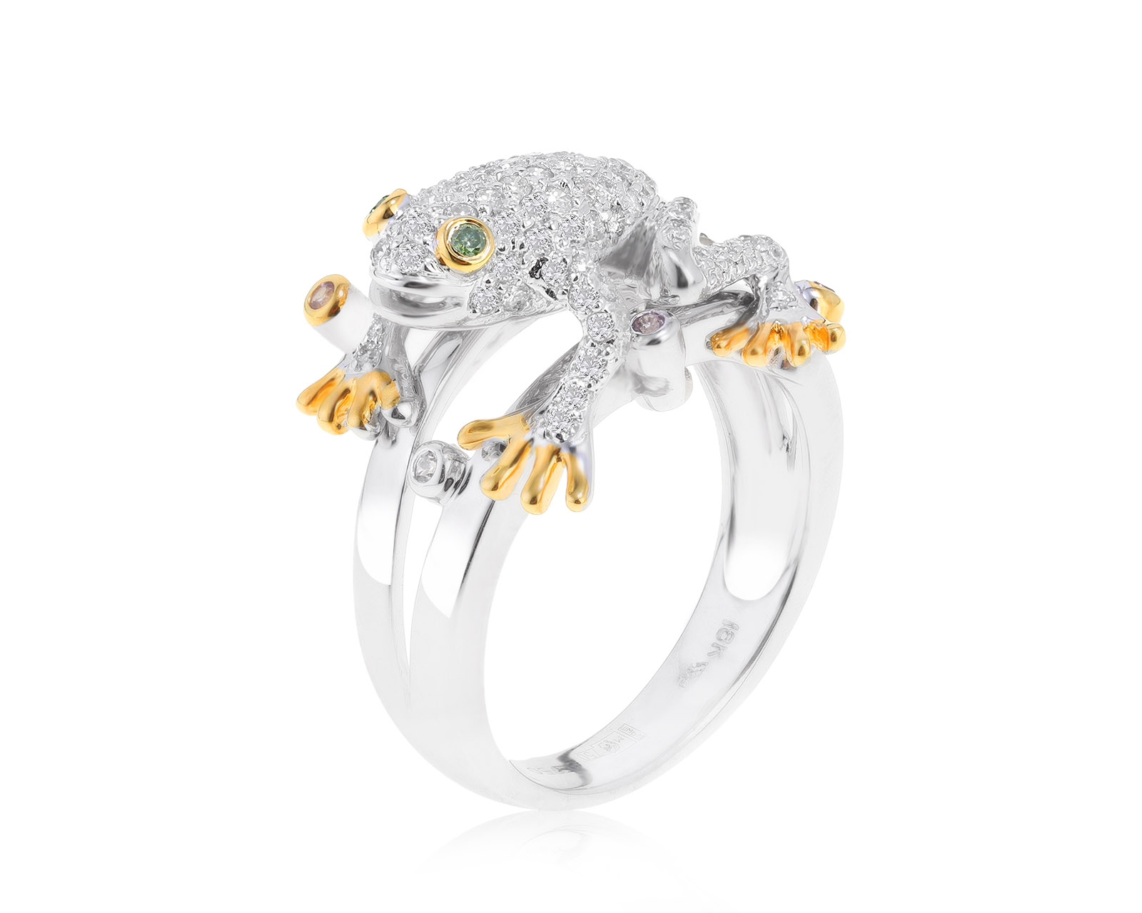 Изысканное золотое кольцо с бриллиантами 1.04ct 090122/4