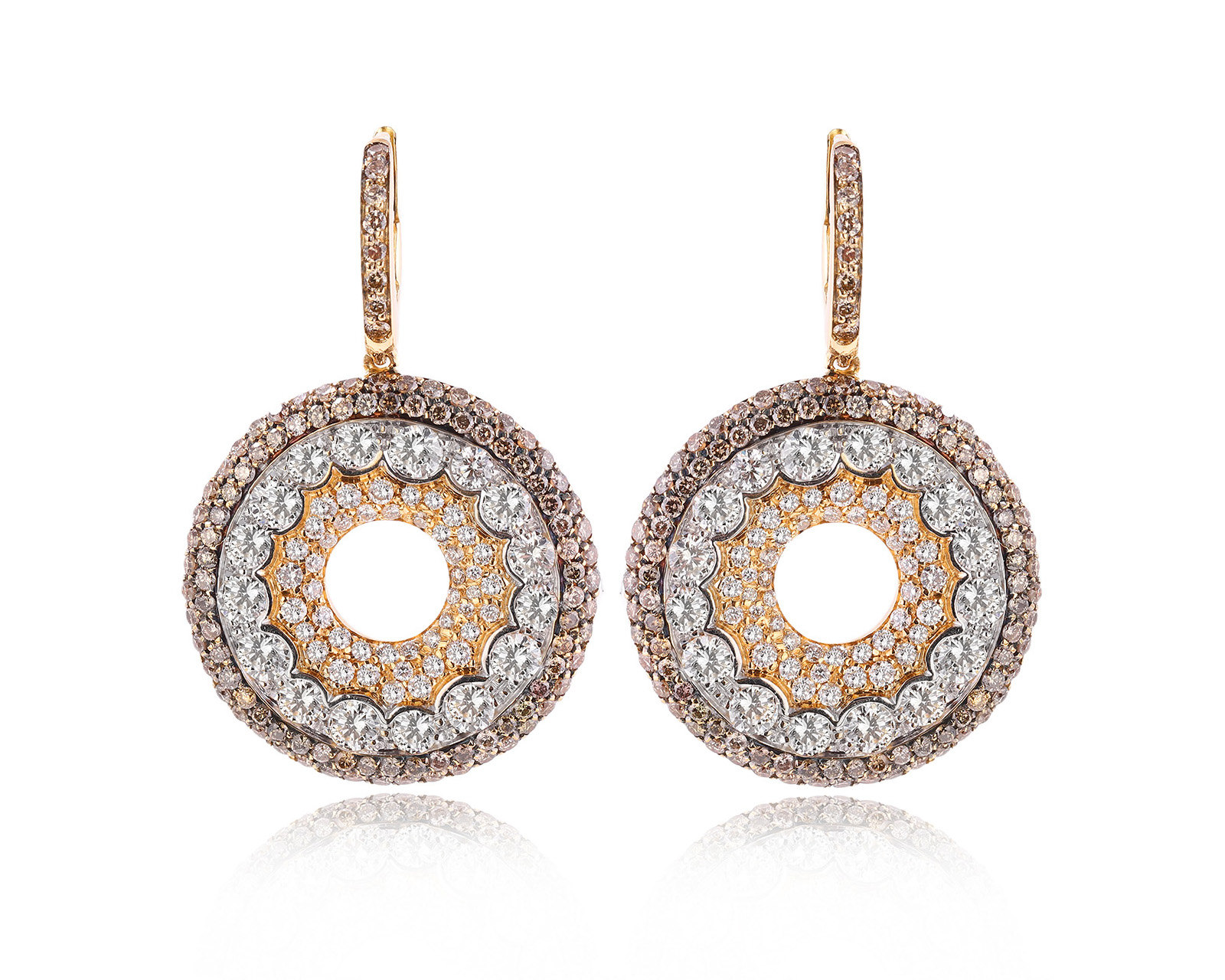 Оригинальные золотые серьги с бриллиантами 5.98ct Luca Carati 990270/1