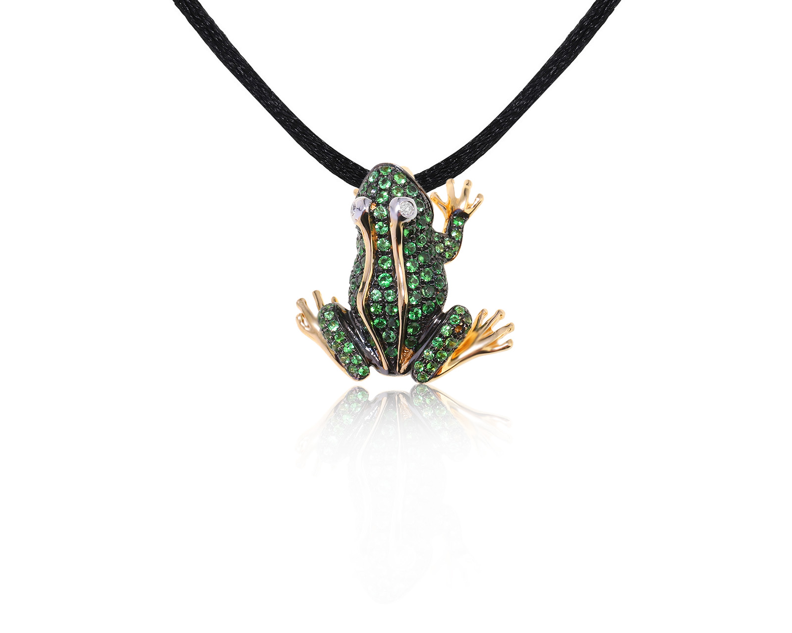 Прелестный золотой кулон с тсаворитами 0.57ct 260922/5