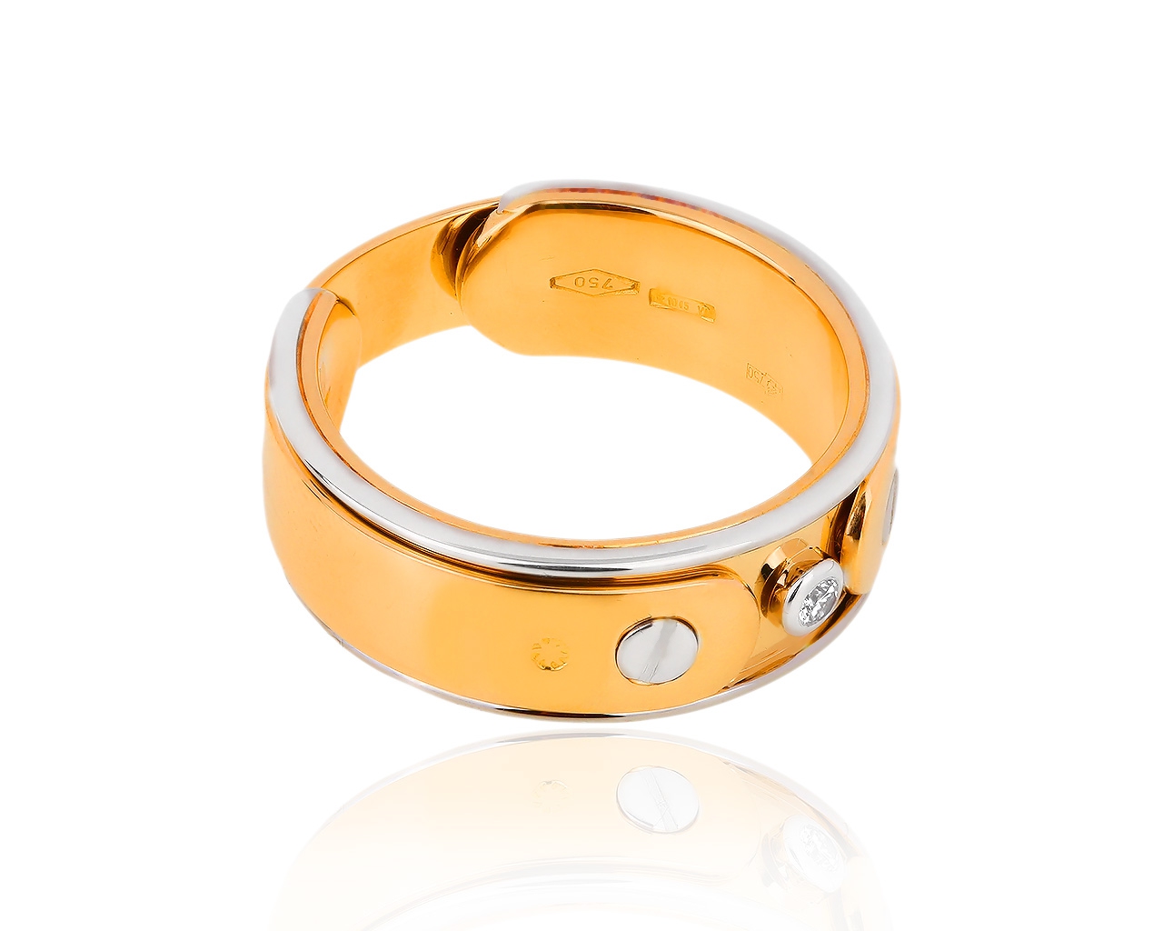 Оригинальное золотое кольцо с бриллиантом Baraka