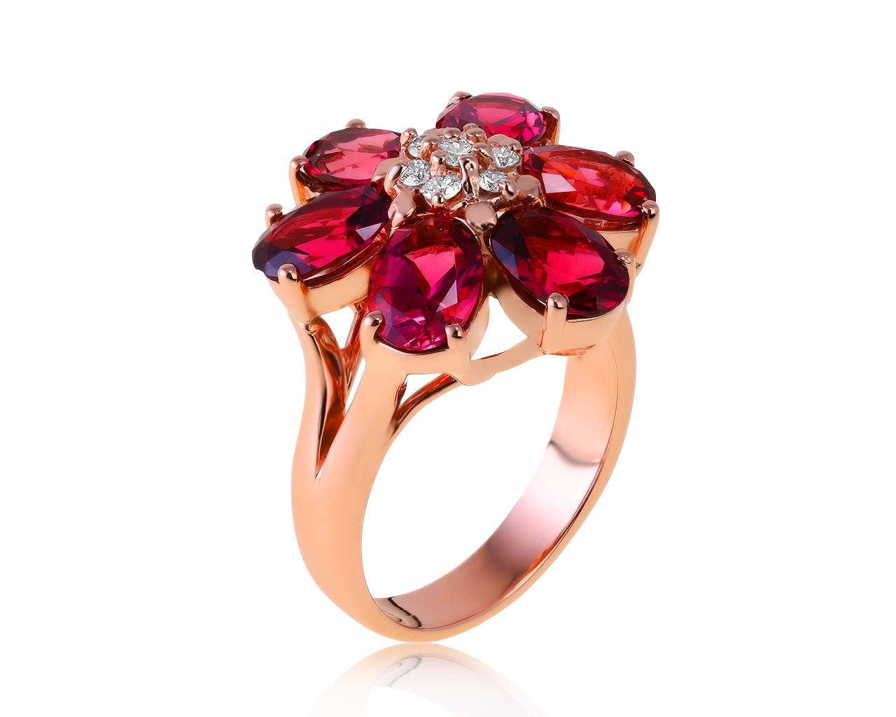 Изумительное золотое кольцо с турмалинами 3.72ct 040421/5