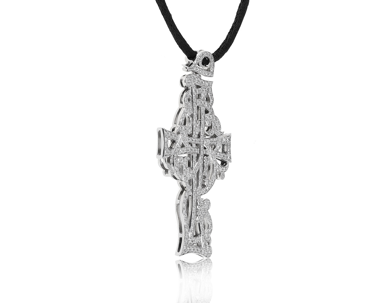 Безупречный золотой кулон с бриллиантами 2.20ct