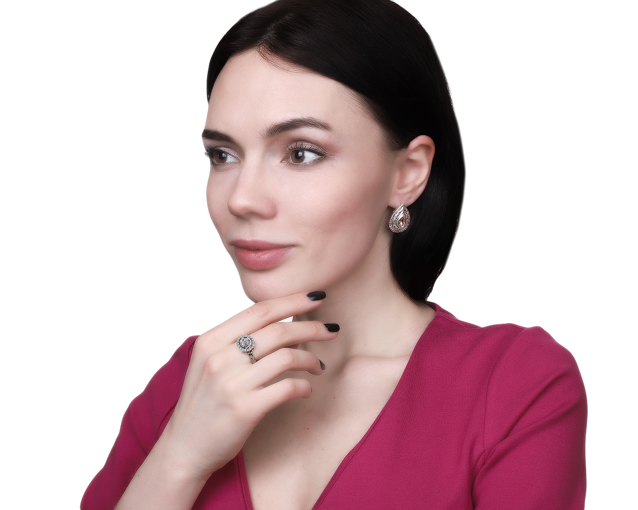 Изумительные золотые серьги с бриллиантами 1.92ct