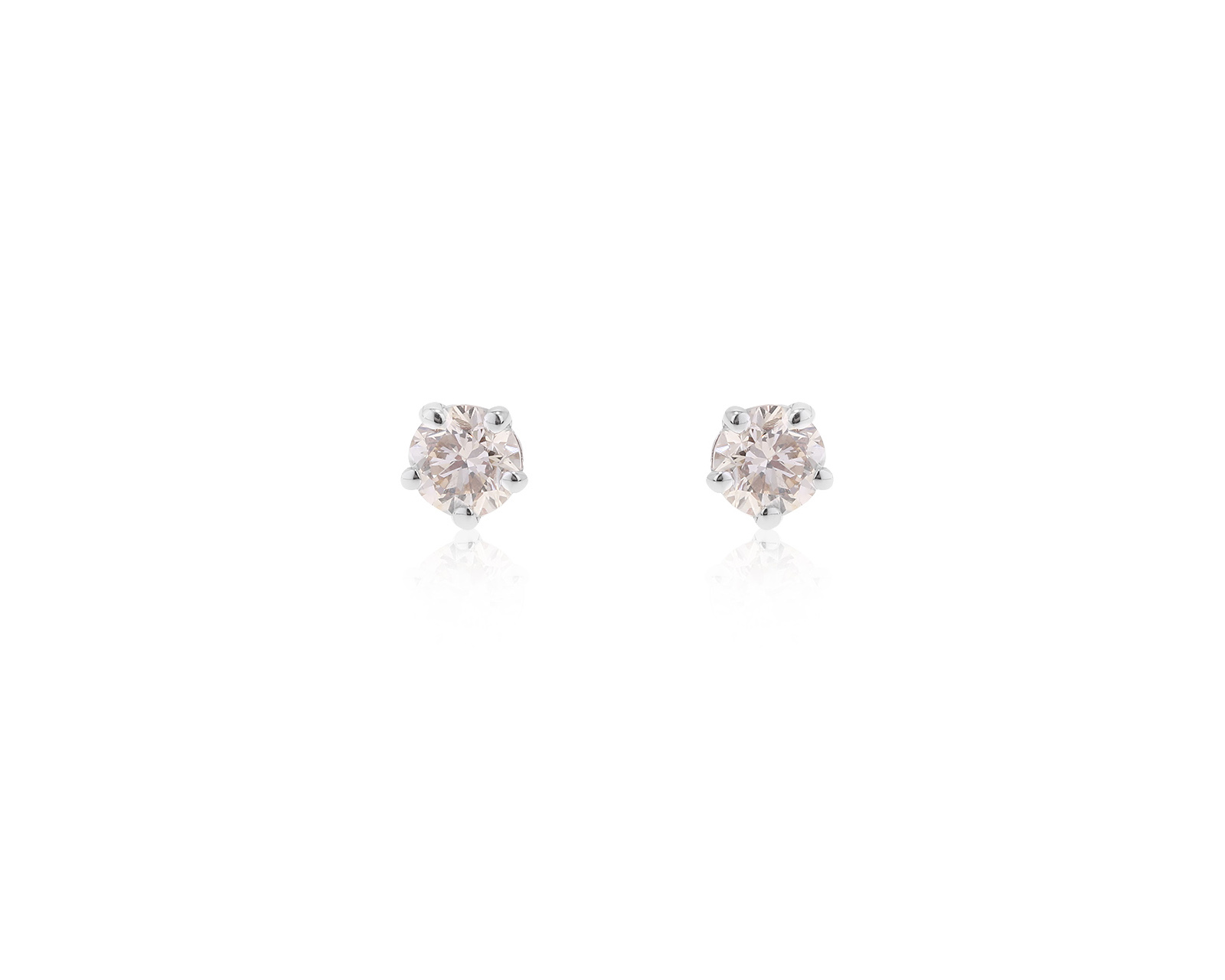Прелестные золотые серьги с бриллиантами 0.60ct