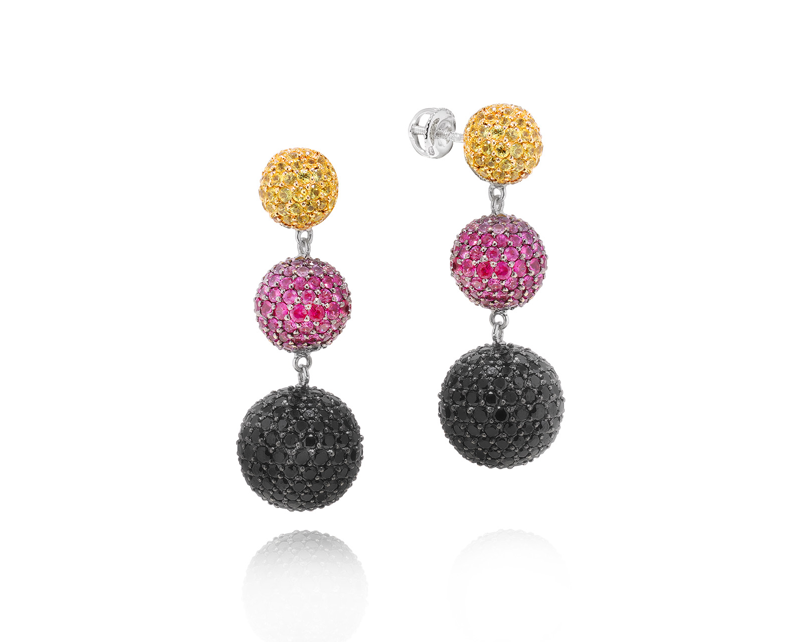 Завораживающие золотые серьги с сапфирами 10.20ct 260123/5