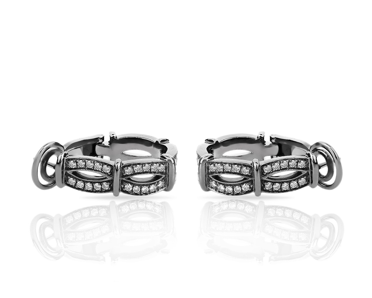 Золотые серьги с бриллиантами 0.75ct Franck Muller 090318/4 Золотые серьги с бриллиантами 0.75ct Franck Muller 090318/4