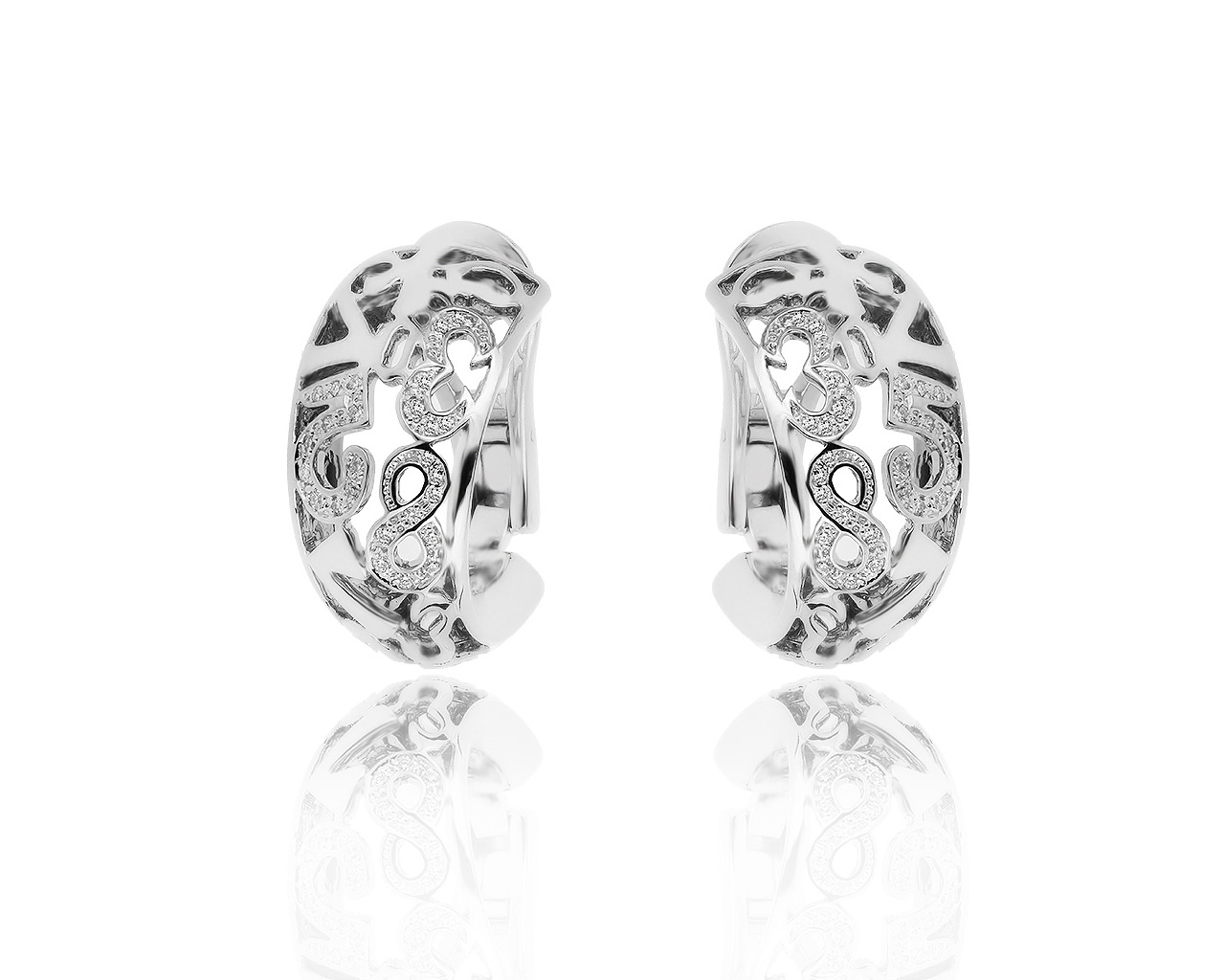 Оригинальные золотые серьги с бриллиантами 0.25ct Franck Muller 250819/12