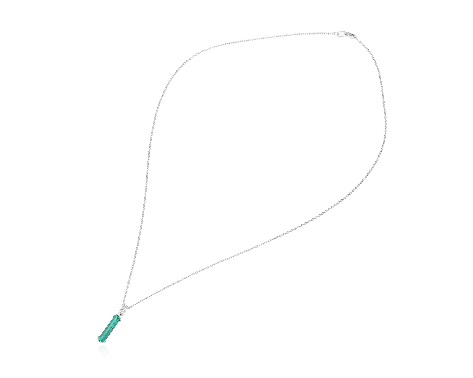 Золотое колье с изумрудом Замбия 1.74ct Evgeny Matveev