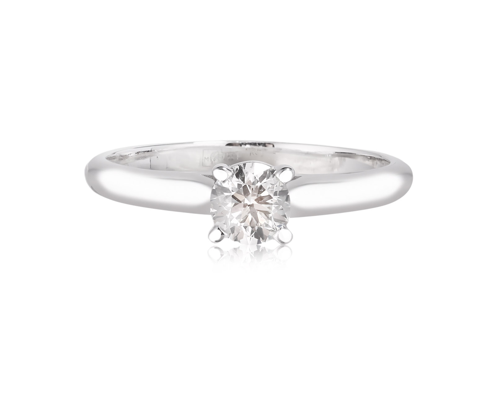 Золотое кольцо с бриллиантом 0.45ct