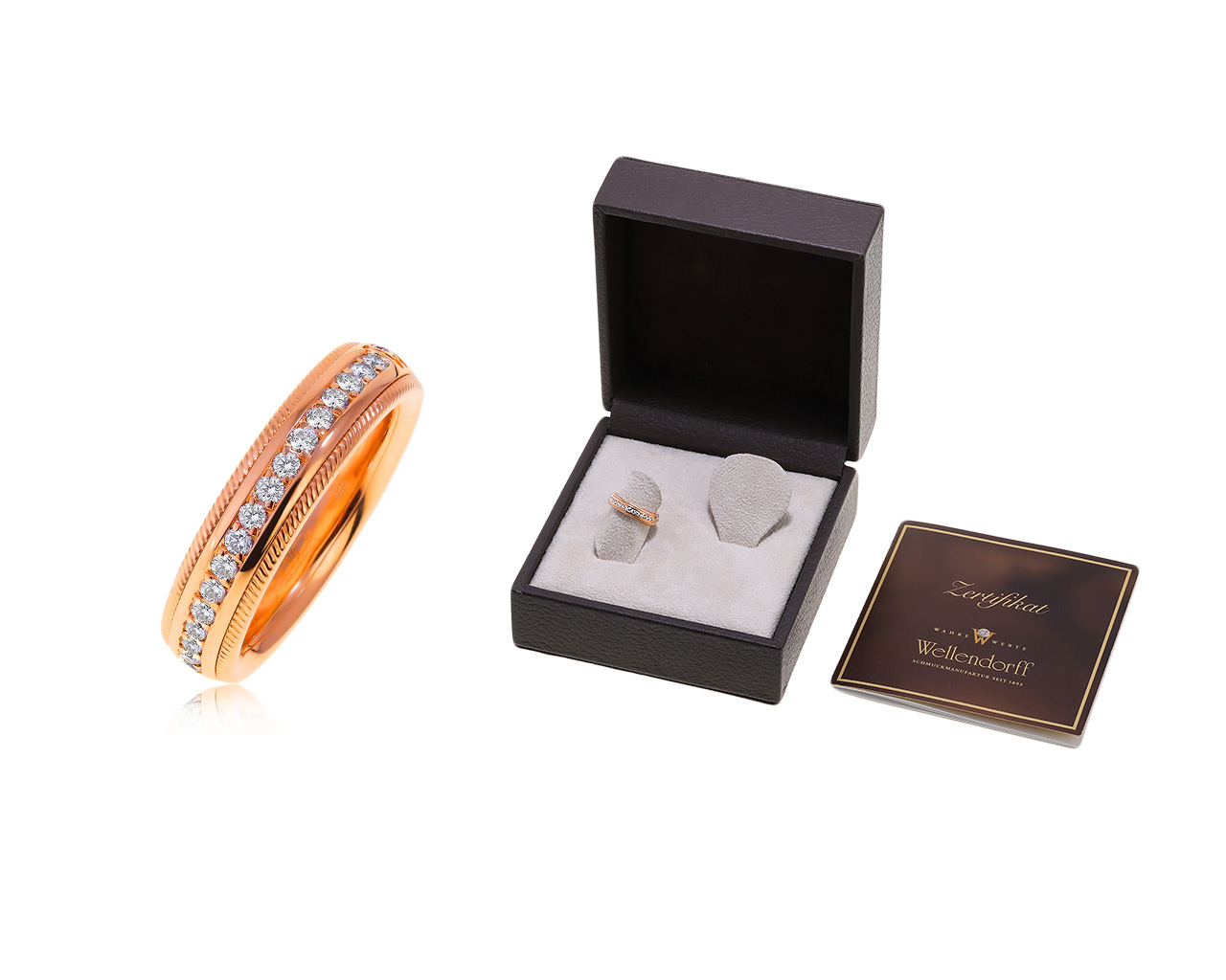 Оригинальное золотое кольцо с бриллиантами 0.53ct Wellendorf