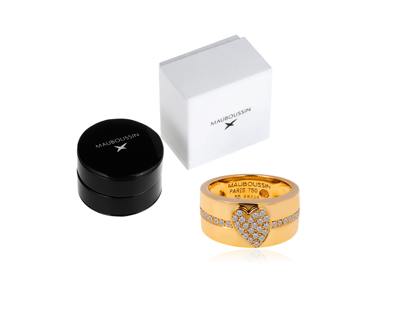 Золотое кольцо с бриллиантами 0.33ct Mauboussin Heart